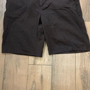 Hurley Brown Flat Front Shorts Casual Style